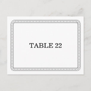 Ebony Encircled Rounded Table Number Postcard