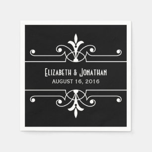 Ebony Fancy Ornamental Paper Napkins