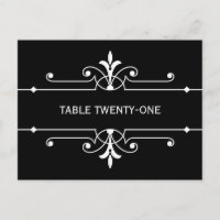 Ebony Fancy Ornamental Table Number Postcard