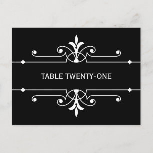 Ebony Fancy Ornamental Table Number Postcard