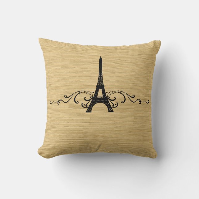 Ebony French Flourish Pillow (Front)