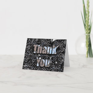 Ebony Gratitude Customisable Thank You Card