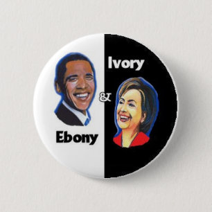 Ebony & Ivory 6 Cm Round Badge