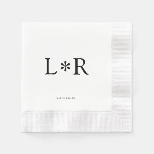 Ebony & Ivory   Stylish Modern  Napkin
