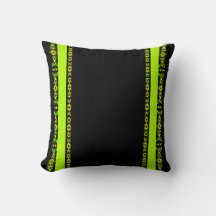 Ebony Lime Modern African Black & Green GeometricE