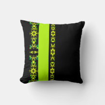 Ebony Lime Modern African Black & Green GeometricE