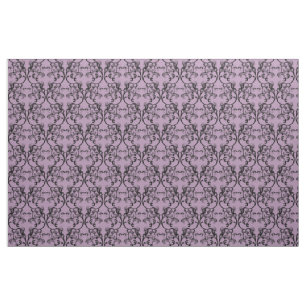 Ebony Purple Parisian Damask Pattern Fabric