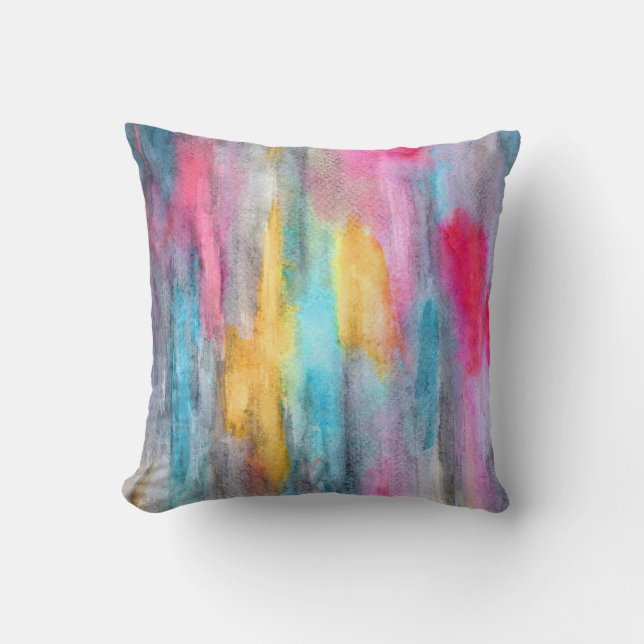 Ebony Rainbow Pink Pillow (Front)
