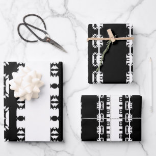 Ebony Rhythm African Pattern Wrapping Paper Sheet