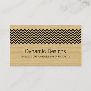 Ebony Rustic Chevron Business Card