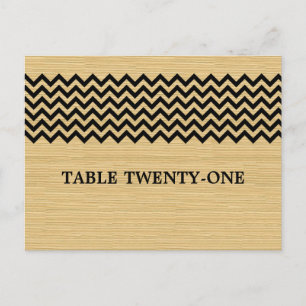 Ebony Rustic Chevron Table Number Postcard