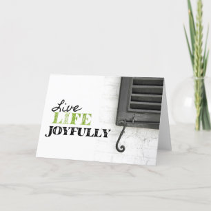 EBONY SHUTTER Greeting Card