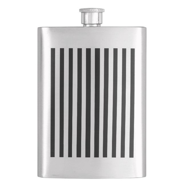 Ebony Snow Hip Flask (Front)