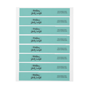 Ebony Starry Making Spirits Bright Holiday Wrap Around Label