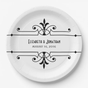 Ebony v2 Fancy Ornamental Paper Plates