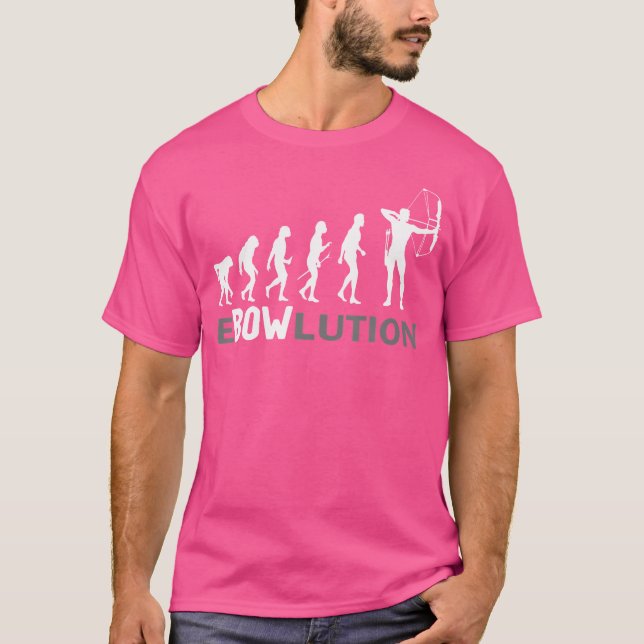 Ebowlution Evolution Archer Archery Archery T-Shirt (Front)