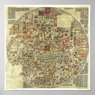 Ebstorf Map (13th century)  Poster
