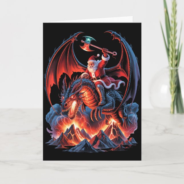 Ec Christmas Fantasy - Mmo Mystic Santa Riding Dra Card (Front)