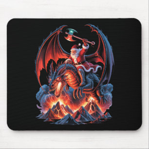 Ec Christmas Fantasy - Mmo Mystic Santa Riding Dra Mouse Mat