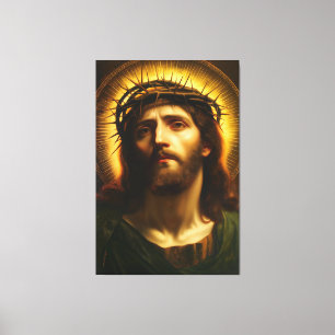 Ecce Homo Jesus Christ with Crown of Thorns Canvas Print