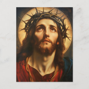 Ecce Homo Jesus Christ with Crown of Thorns Postcard