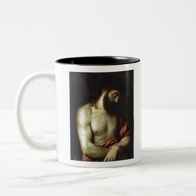 Ecce Homo - Titian - 1547 Two-Tone Coffee Mug (Left)