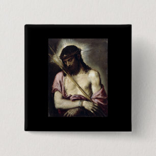 Ecce Homo - Titian - 1558 15 Cm Square Badge