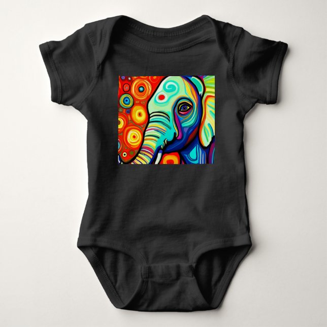 Eccentric Elephant Baby Bodysuit (Front)