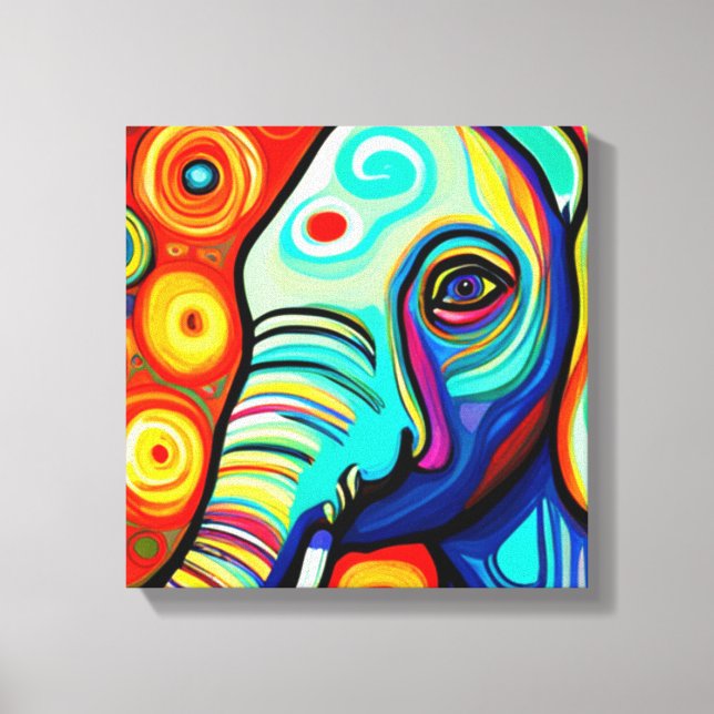 Eccentric Elephant Canvas Print (Front)