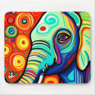 Eccentric Elephant Mouse Mat
