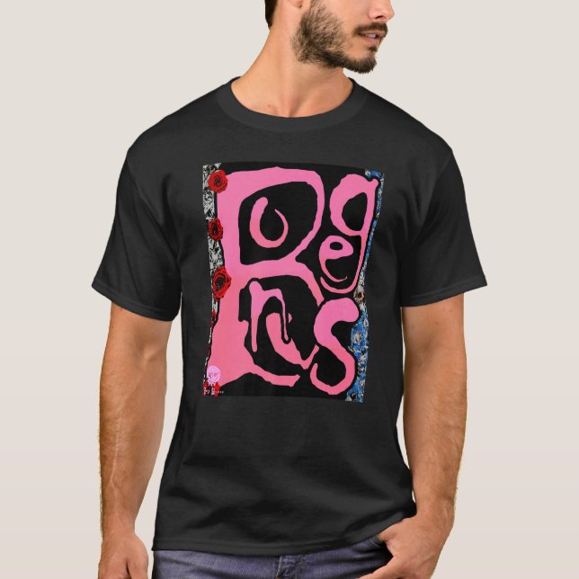 Eccentric Kooky Bong Bones Script Illustration T-Shirt (Front)