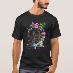 Eccentric Kooky Bong Bones Script Illustration T-Shirt