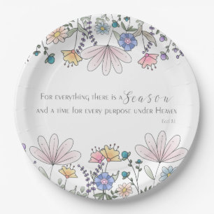 Eccl 3:1 For Everything there is a Season Beverage Paper Plate