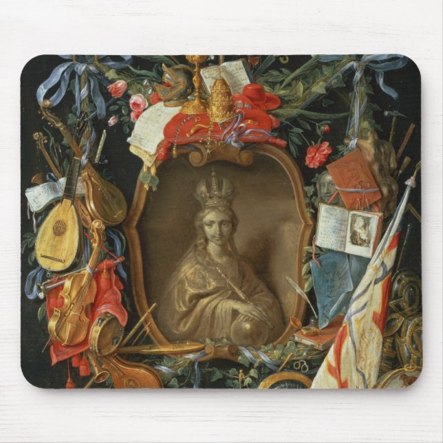 Ecclesia Surrounded by Symbols of Vanity Mouse Mat (Front)