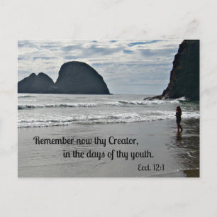 Ecclesiastes 12:1 Remember now thy Creator... Postcard