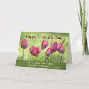 Ecclesiastes 3:11, Bible Verse Mother's Day Tulips Card