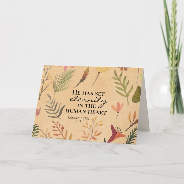 Ecclesiastes 3:11 He has set eternity in the heart Card (Front)