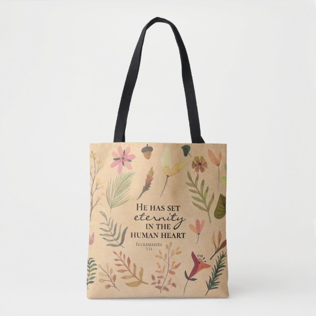 Ecclesiastes 3:11 He has set eternity in the heart Tote Bag (Front)