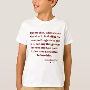 Ecclesiastes 3:14 KJV Bible Verse Boy's T-Shirt