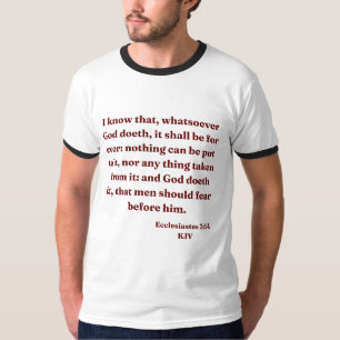 Ecclesiastes 3:14 KJV Bible Verse Men's Ringer T-Shirt
