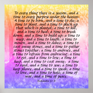 Ecclesiastes 3:1-8   poster