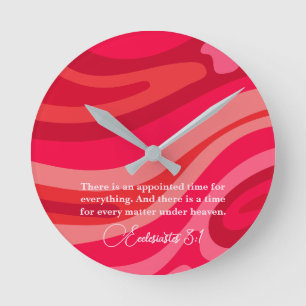 Ecclesiastes 3:1 A Time For Everything Scripture Round Clock