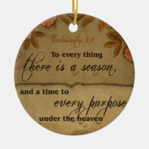 Ecclesiastes 3:1 Scripture Art Gifts Ceramic Tree Decoration