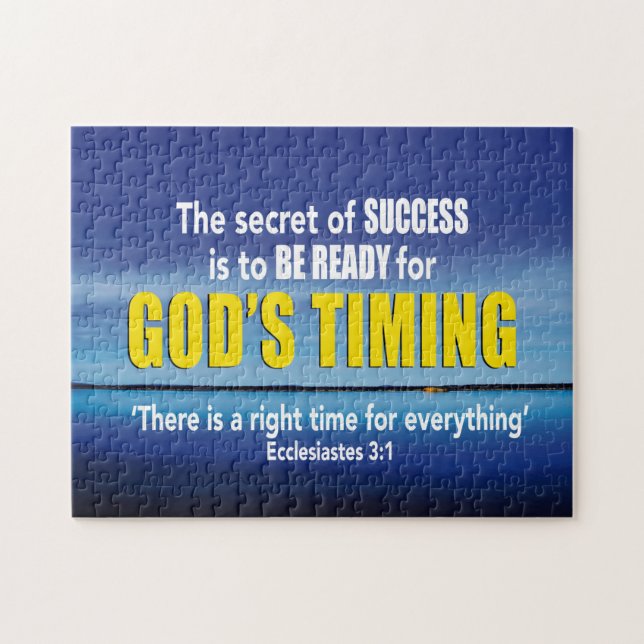 Ecclesiastes 3:1 TIME FOR EVERYTHING Christian Jigsaw Puzzle (Horizontal)