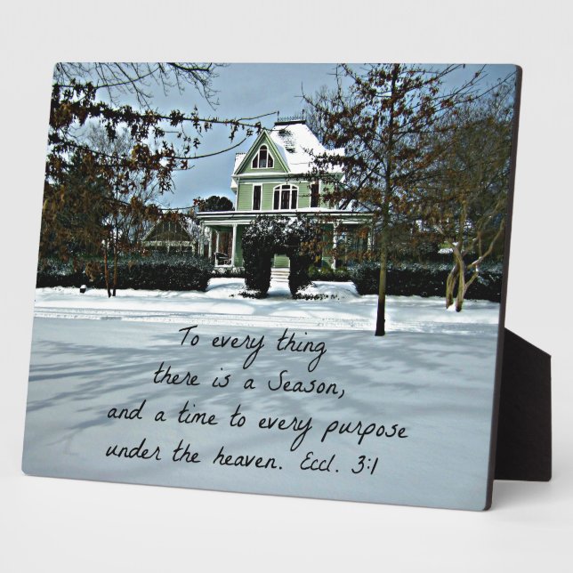Ecclesiastes 3:1 To every thing there is a season Plaque (Side)