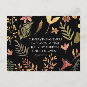 Ecclesiastes 3:1 To everything there is a season, Postcard