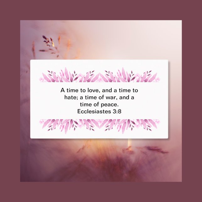 Ecclesiastes 3:8 KJV Bible Verse Business Card (Creator Uploaded)