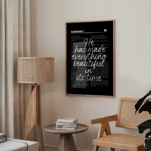Ecclesiastes 3 Fall Bible Verse Art Poster