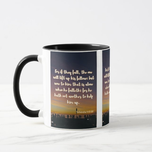 Ecclesiastes 4:10 KJV Bible Scripture Pic Two-Tone Mug (Left)