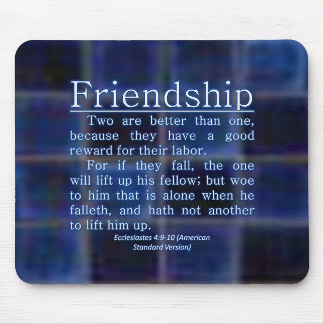 Ecclesiastes 4:9-10 mouse mat (Front)